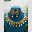 Everlasting Quality Jewels Gold Plated Crystal Stone And Beads Necklace Set