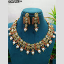 Everlasting Quality Jewels Gold Plated Crystal Stone And Beads Necklace Set