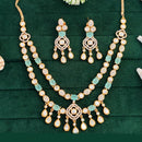 Everlasting Quality Jewels Gold Plated American Diamond Necklace Set