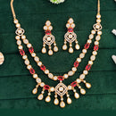 Everlasting Quality Jewels Gold Plated American Diamond Necklace Set