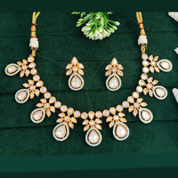 Everlasting Quality Jewels Gold Plated Polki Kundan Necklace Set