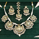 Everlasting Quality Jewels Gold Plated Kundan And Meenakari Necklace Set