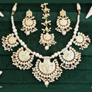 Everlasting Quality Jewels Gold Plated Kundan And Meenakari Necklace Set
