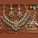 Everlasting Quality Jewels Gold Plated Kundan And Meenakari Necklace Set
