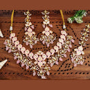 Everlasting Quality Jewels Gold Plated Kundan And Meenakari Necklace Set