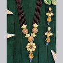 Everlasting Quality Jewels Gold Plated Kundan And Meenakari Necklace Set