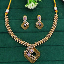 Everlasting Quality Jewels EverGleam Gold Plated American Daimonds Necklace Set