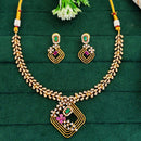 Everlasting Quality Jewels EverGleam Gold Plated American Daimonds Necklace Set