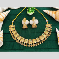 Everlasting Quality Jewels Gold Plated Pota Stone Necklace Set