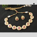 Everlasting Quality Jewels Gold Plated Pota Stone Necklace Set