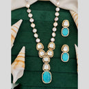 Everlasting Quality Jewels Gold Plated Crystal And Austrain Stone Long Necklace Set