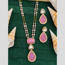 Everlasting Quality Jewels Gold Plated Crystal And Austrain Stone Long Necklace Set