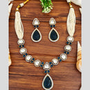 Everlasting Quality Jewels 2 Tone Plated Crystal And Austrain Stone Necklace Set