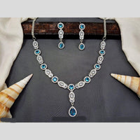 Everlasting Quality Jewels Silver Plated American Daimonds Necklace Set