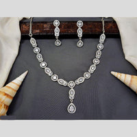 Everlasting Quality Jewels Silver Plated American Daimonds Necklace Set