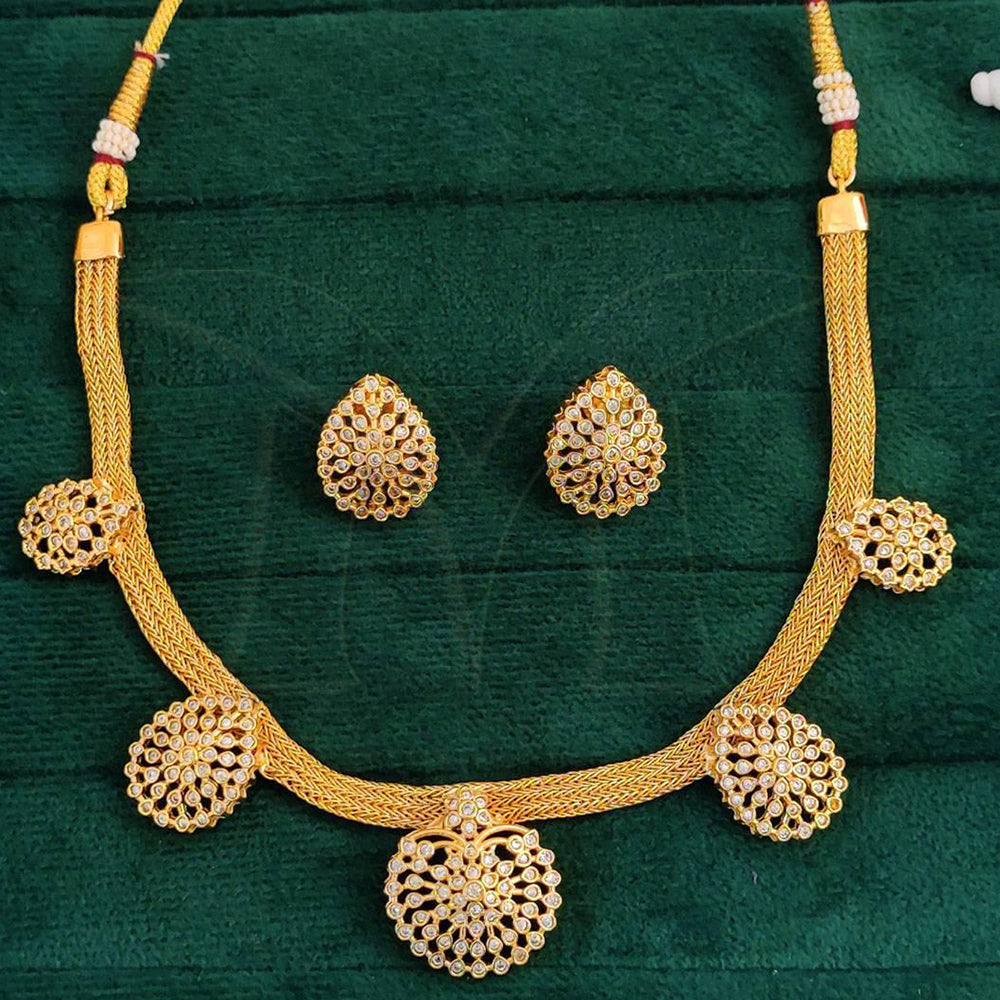 Everlasting Quality Jewels Gold Plated Austrain Stone Necklace Set