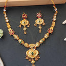 Everlasting Quality Jewels Gold Plated Pota Stone Necklace Set