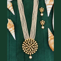 Everlasting Quality Jewels Gold Plated Kundan And Pearl Necklace Set 