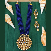 Everlasting Quality Jewels Gold Plated Kundan And Pearl Meenakari Necklace Set 