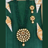 Everlasting Quality Jewels Gold Plated Kundan And Pearl Necklace Set 