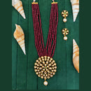 Everlasting Quality Jewels Gold Plated Kundan And Pearl Necklace Set 