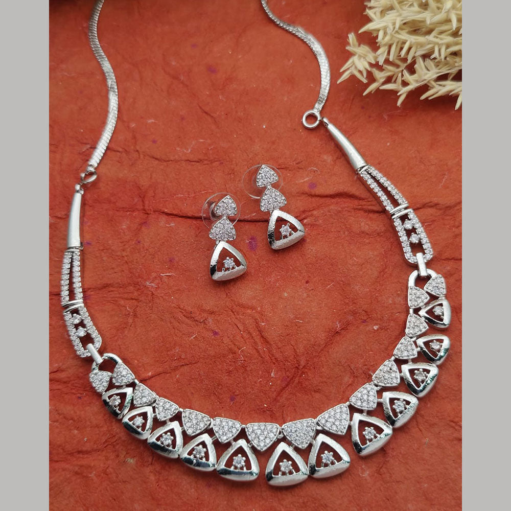 Everlasting Quality Jewels Silver Plated Austrian Stone Necklace Set