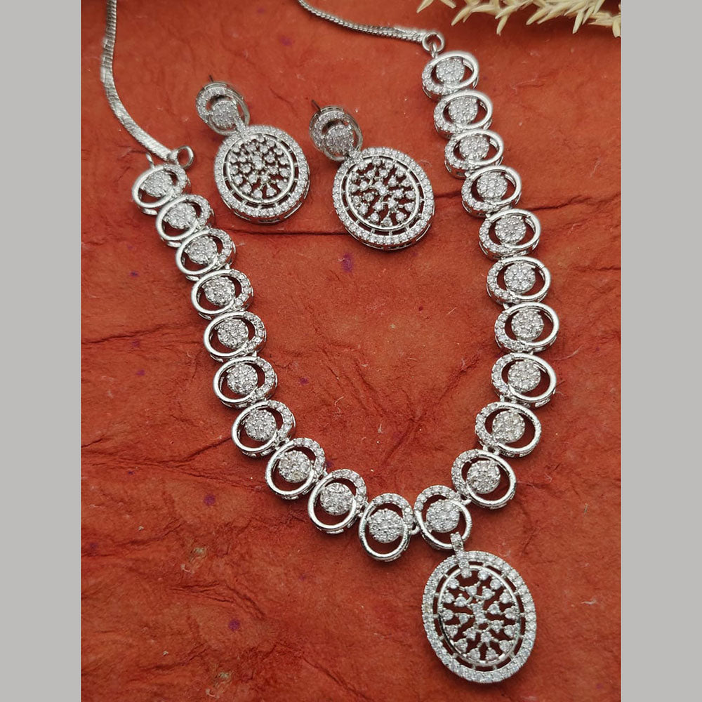 Everlasting Quality Jewels Silver Plated Austrian Stone Necklace Set