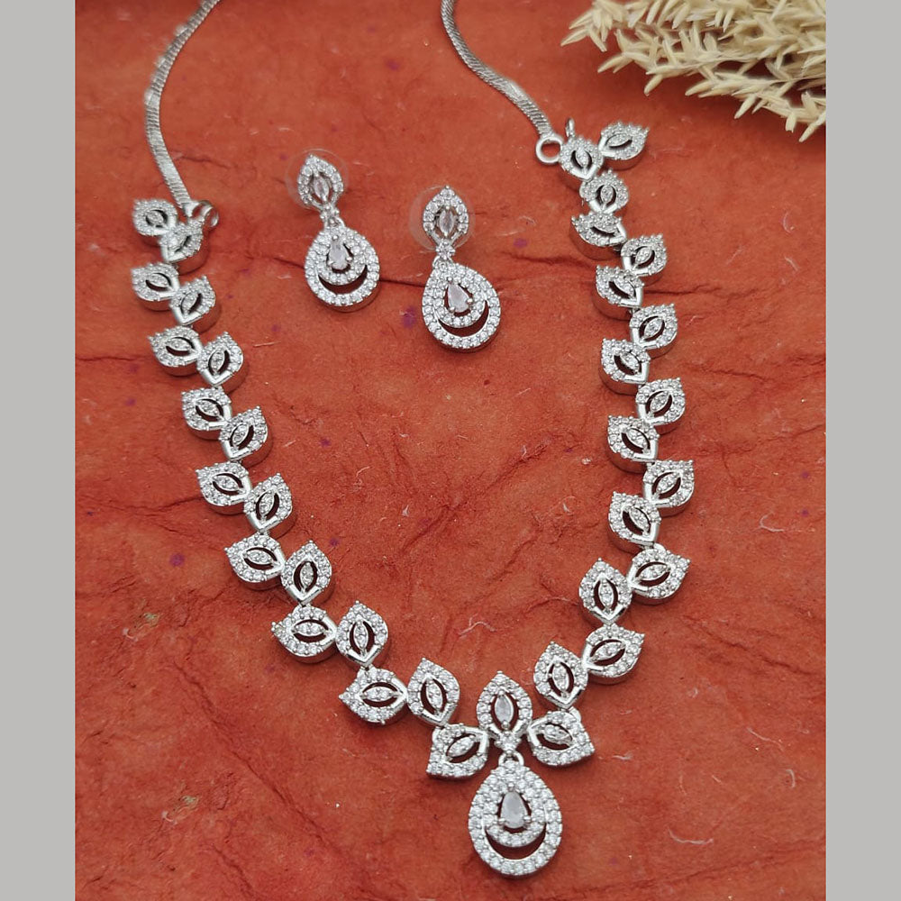 Everlasting Quality Jewels Silver Plated Austrian Stone Necklace Set