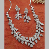 Everlasting Quality Jewels Gold Plated American Diamond Necklace Set 
