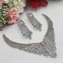 Everlasting Quality Jewels Gold Plated American Diamond Necklace Set