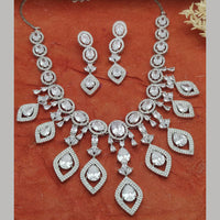 Everlasting Quality Jewels Gold Plated American Diamond Necklace Set 