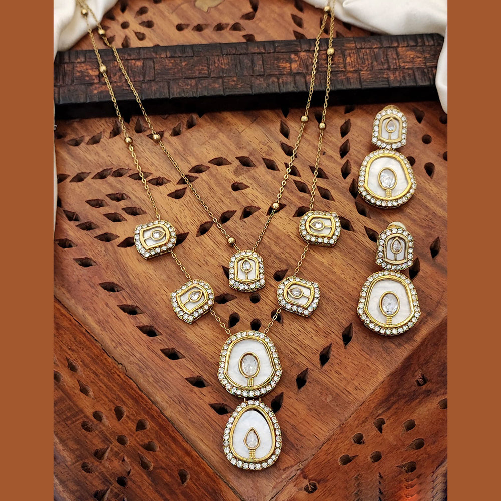 Everlasting Quality Jewels Traditional Pota And Sparkling Austrian Stones Necklace Set