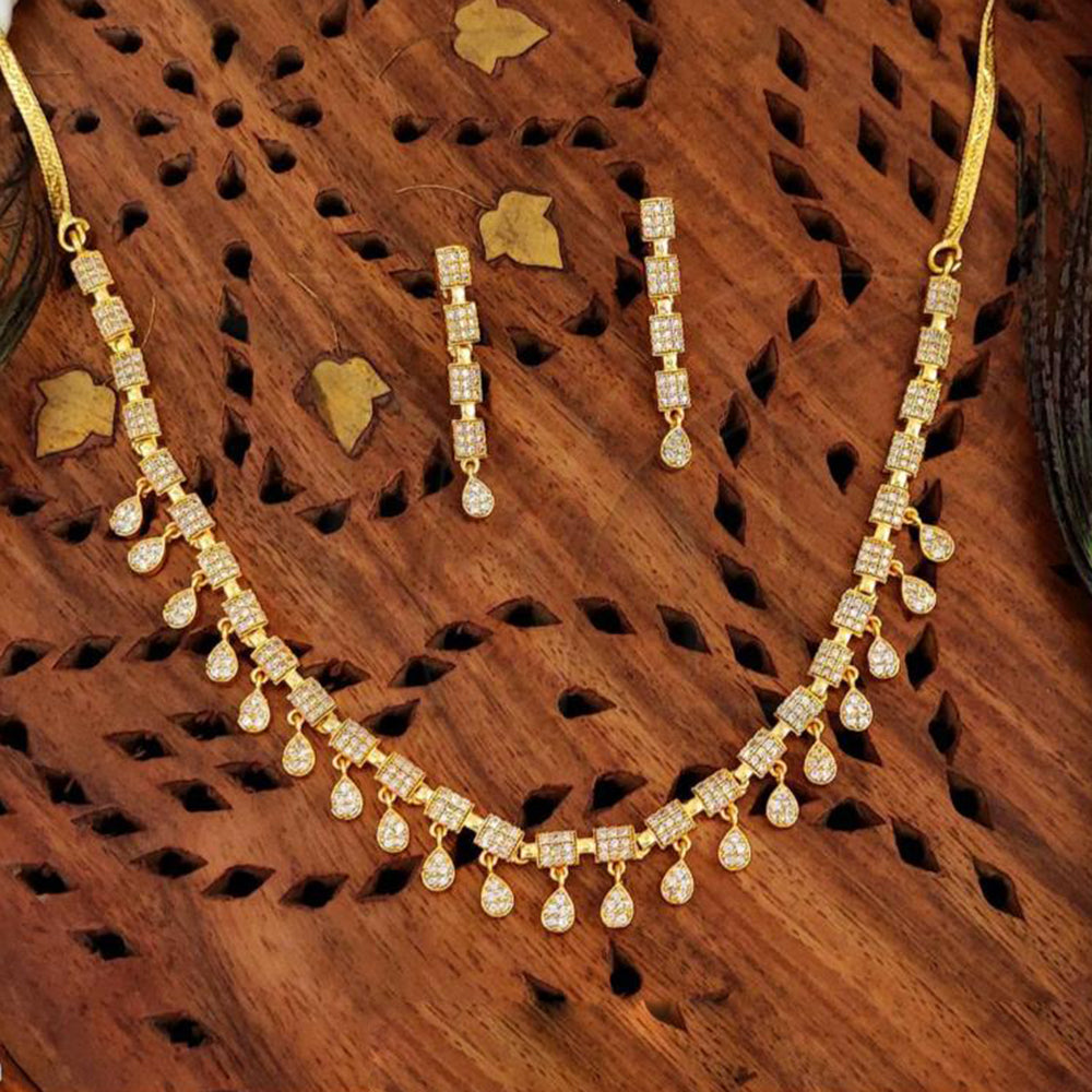 Everlasting Quality Jewels Stunning AD Necklace Set Ideal for Weddings & Celebrations