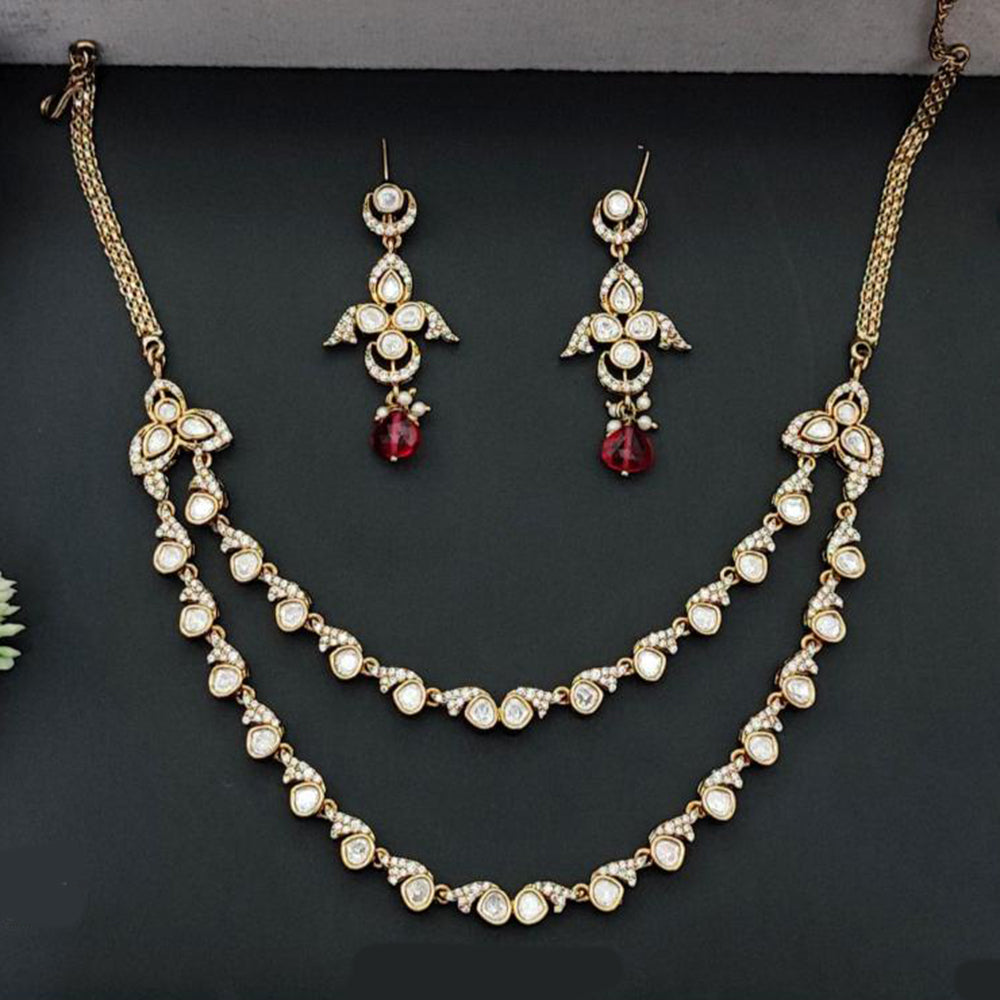 Everlasting Quality Jewels Polki Kundan Necklace Set