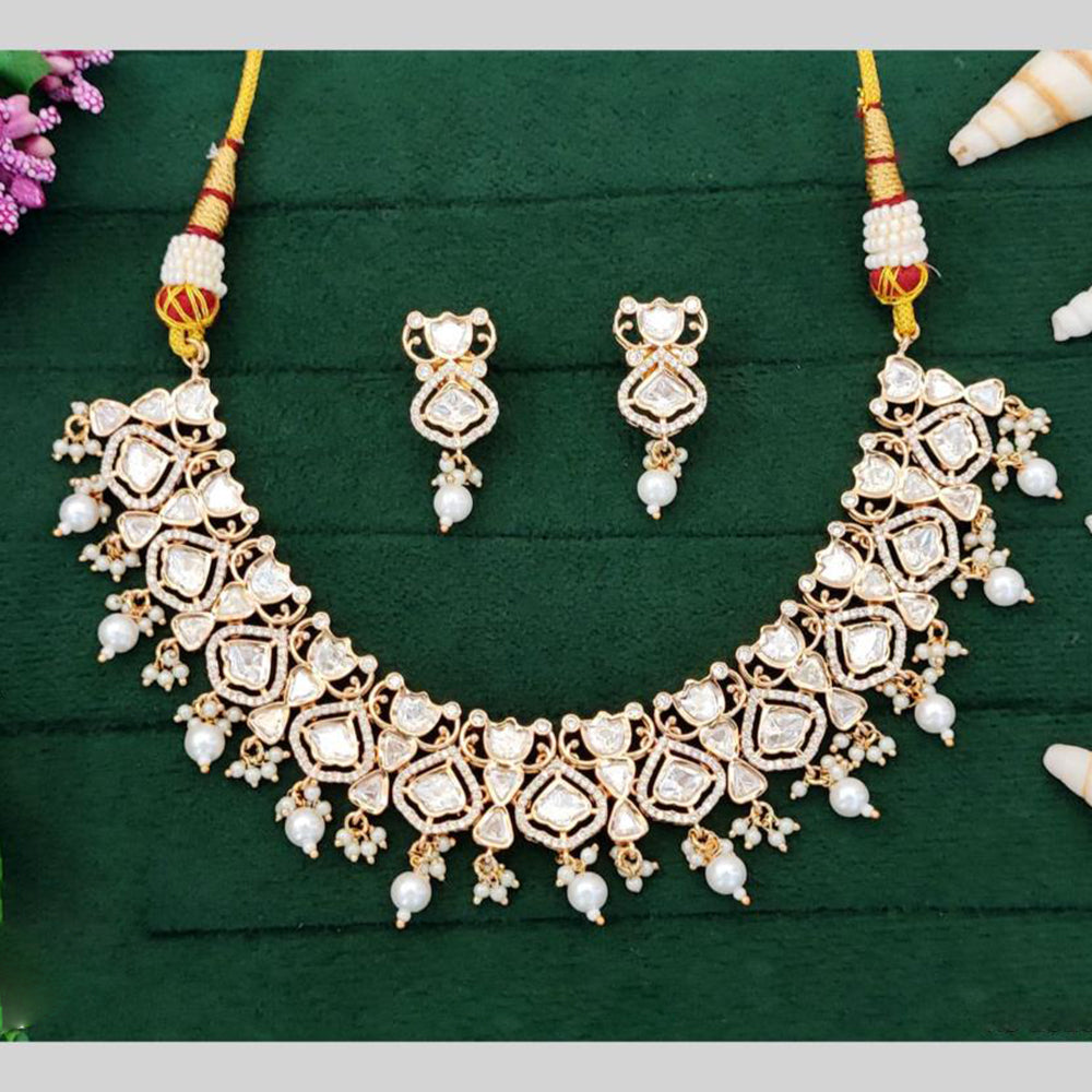 Everlasting Polki Kundan Necklace Set Handcrafted Royal Jewelry for Women