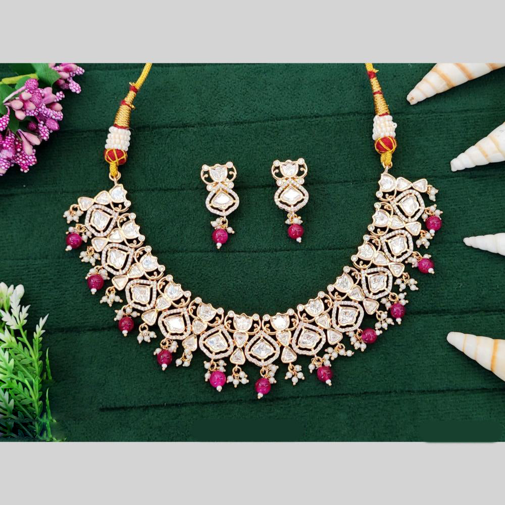 Everlasting Designer Polki Kundan Necklace Set for Weddings & Festive Wear