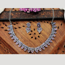 Everlasting Quality Jewels Oxidised Plated Regal Glow Pota Stone Necklace Set