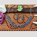 Everlasting Quality Jewels Oxidised Plated Regal Glow Pota Stone Necklace Set