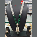 Everlasting Quality Jewels Long Necklace Set with Meenakari Centerpiece and Dangling Drops