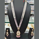 Everlasting Quality Jewels Long Necklace Set with Meenakari Centerpiece and Dangling Drops