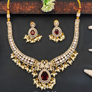 Everlasting Quality Jewels Classic Glow Austrain Stone And Pearls Necklace Set