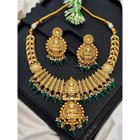 Everlasting Quality Jewels Traditional Pota Stone And Pearl Temple Necklace Set