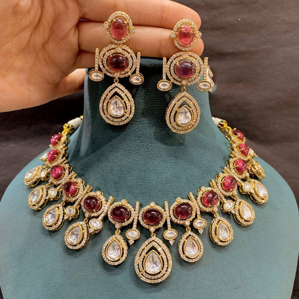 Everlasting Quality Jewels Grand Polki Kundan Statement Necklace Set