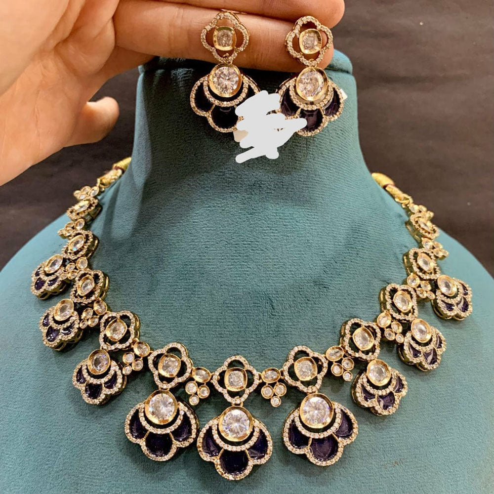 Everlasting Quality Jewels Grand Polki Kundan Statement Necklace Set