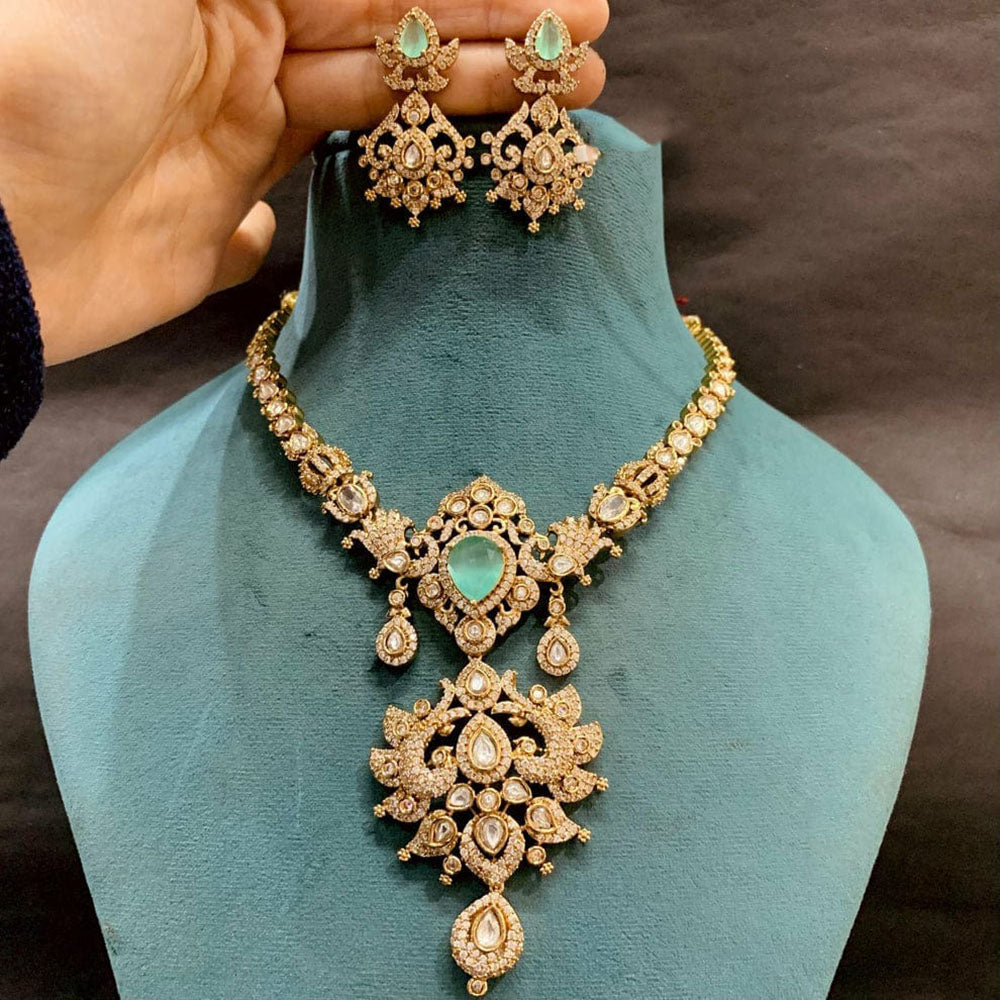 Everlasting Quality Jewels Grand Polki Kundan Statement Necklace Set