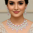 Everlasting Quality Jewels Luxury American Diamond Party Wear Necklace Set