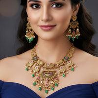 Everlasting Quality Jewels Grand Pota Stone And Beads Necklace Set