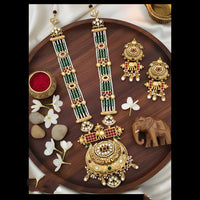 Everlasting Quality Jewels Royal Pota Stone Pearl And Beads Long Necklace Set