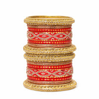 Everlasting Quality Jewels Classic Rajasthani Meenakari Austrian Stone Bangles