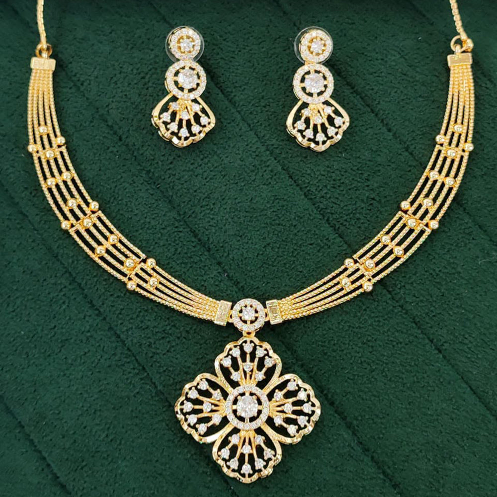 Everlasting Quality Jewels Shimmering American Diamond Necklace Set
